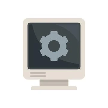 Fix pc system icon flat isolated 스톡 일러스트