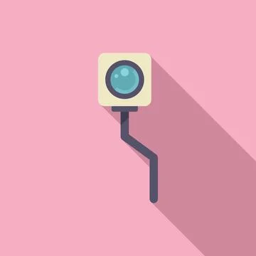 Fix phone camera icon flat vector. Mobile repair Illustrazione stock