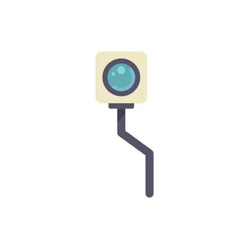 Fix phone camera icon flat vector. Mobile repair Stock Illustration