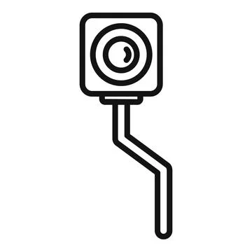 Fix phone camera icon outline . Mobile repair Stock Illustration