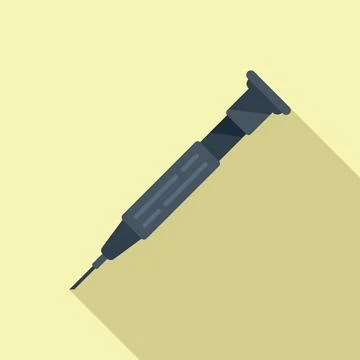 Fix screwdriver icon flat . Mobile repair Stock Illustration