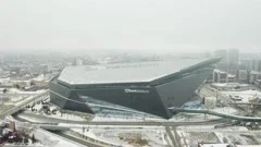 Fisheye View of Minnesota Vikings US Bank Stadium in Minneapolis