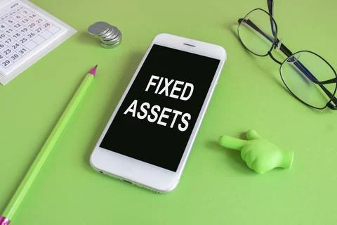 Fixed assets symbol. Concept words fixed assets Stock Photos