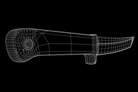 Fixed Blade Tactical Knife Stock Illustration