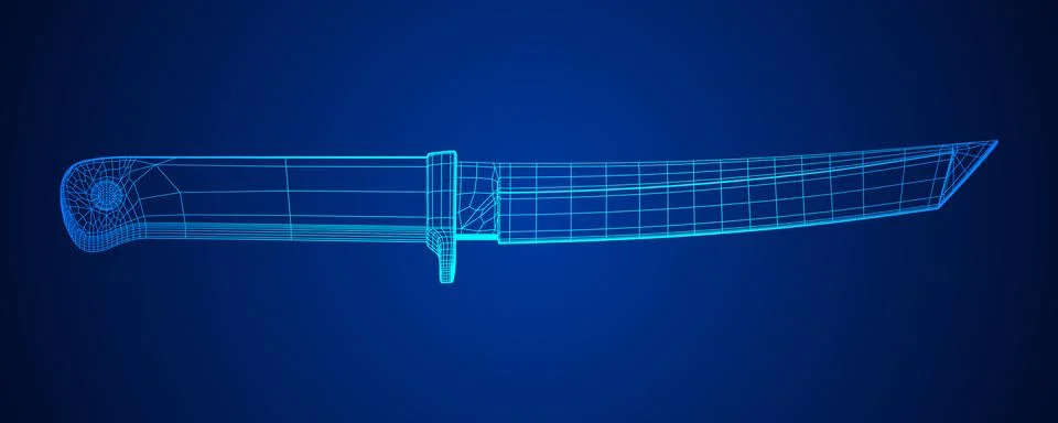 Fixed Blade Tactical Knife Stock-Illustration