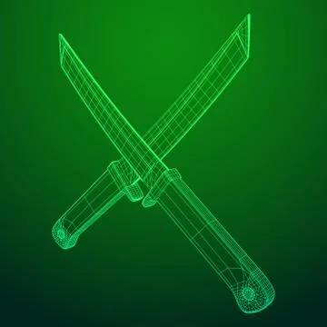 Fixed Blade Tactical Knife Stock Illustration