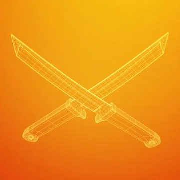 Fixed Blade Tactical Knife Stock Illustration