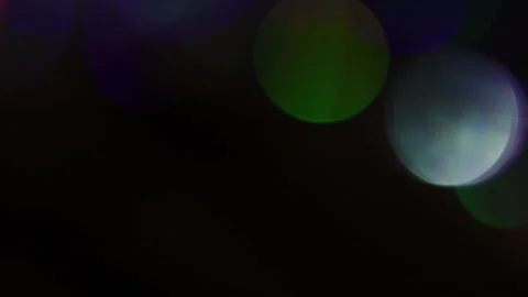 Fixed bokeh light with blue and green colors on top 库存影片 309490484