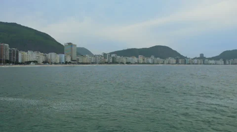 Fixed Camera in Copacabana Beach, Rio de janeiro Stock Footage 33547888