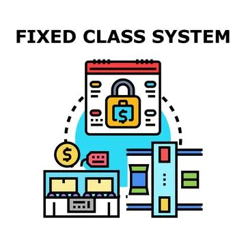 Fixed class system concept with restricted opportunities Stockillustratie