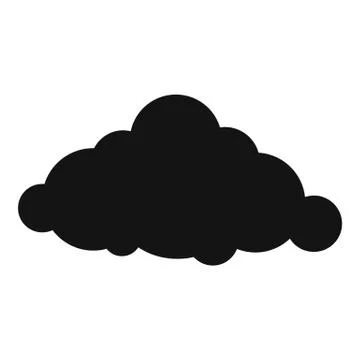 Fixed cloud icon, simple style. Illustrazione stock