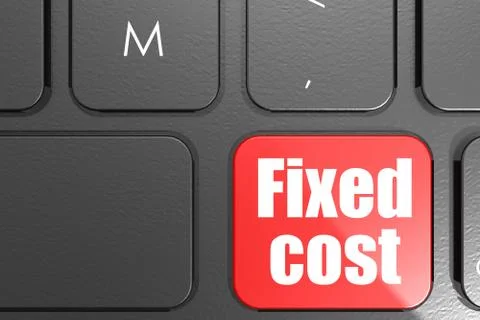 Fixed cost word on square keyboard button Stock Illustration