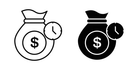 Fixed deposit icon vector art Illustrations Stock Illustration