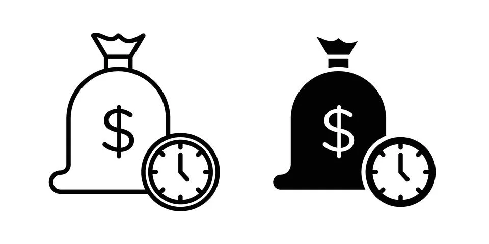 Fixed deposit icon vector design illustrations Illustrazione stock