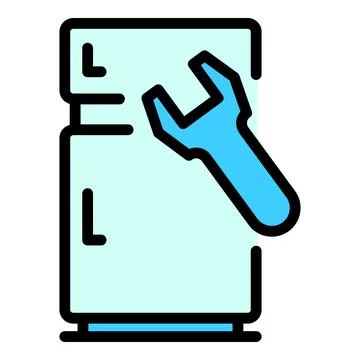 Fixed freezer icon vector flat Ilustração Stock