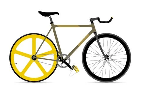 Fixed gear bicycle. Stock Illustration