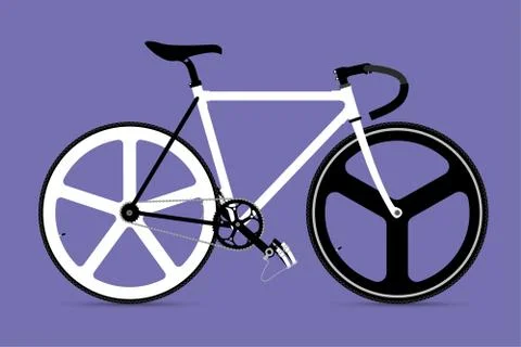 Fixed gear bicycle. Stock Illustration
