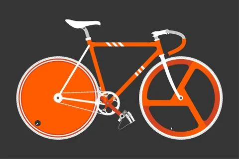 Fixed gear bicycle. Stock Illustration