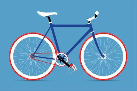 Fixed gear bicycle. Stock Illustration