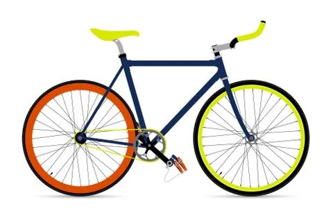 Fixed gear bicycle. 스톡 일러스트