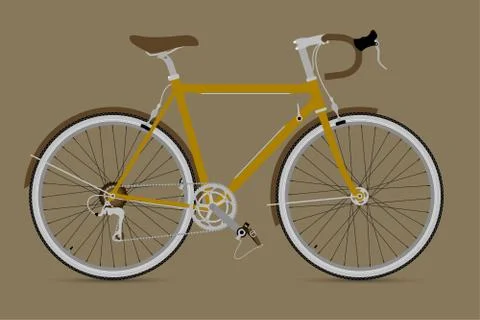 Fixed gear bicycle. Stock Illustration