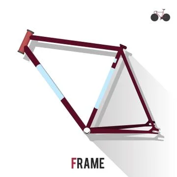 Fixed Gear Bike Frame Stock Illustration
