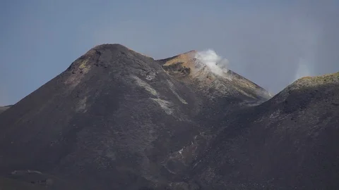 Fixed Immage Volcano Etna , Sicily Stock Footage 86157978