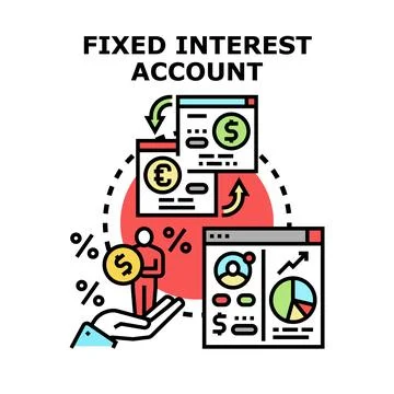 Fixed interest account concept vector illustration Stock Illustration