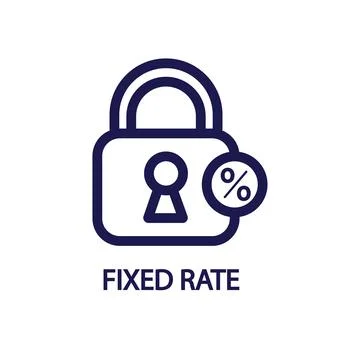 Fixed rate icon vector illustration on white background. Stock Illustration