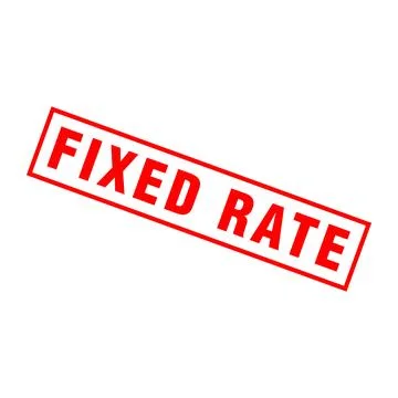 Fixed Rate Letter Rubber Stamp Template Design Illustrazione stock