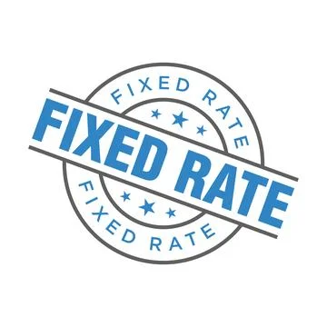 Fixed Rate Letter Rubber Stamp Template Design Stock Illustration