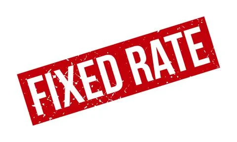 Fixed Rate Rubber Stamp. Red Fixed Rate Rubber Grunge Stamp Seal Vector Ill.. Stock Illustration