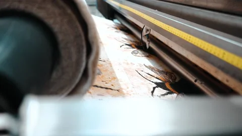 Fixed shot of design being printed Stock Footage 135160568