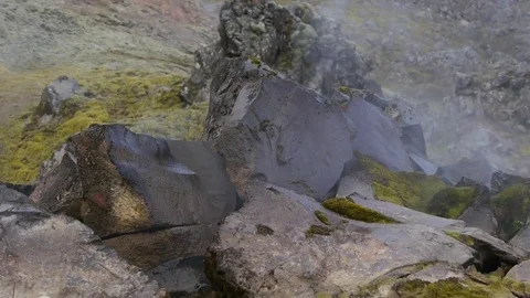 Fixed shot of geothermal activity in central Iceland Video stock 71277829