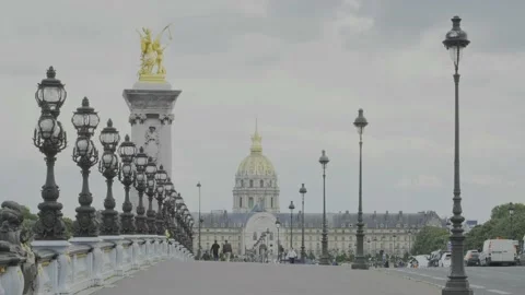 Fixed shot on the Musée des Invalides in Paris, France. Stock Footage 194783678