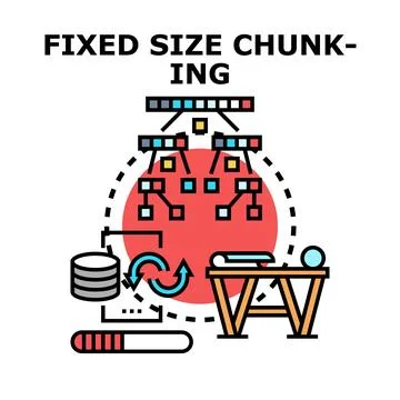 Fixed size chunking data processing structure concept Stock Illustration