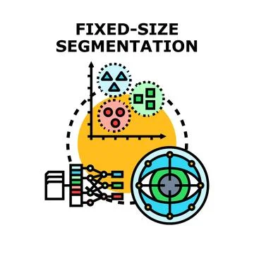 Fixed size segmentation concept for data analysis Illustrazione stock