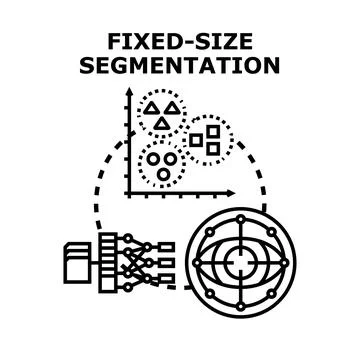 Fixed size segmentation concept for data analysis Stock Illustration