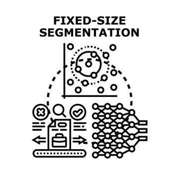 Fixed size segmentation vector concept and data analysis Stock Illustration