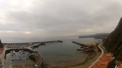 Fixed Timelapse on a small bay Video stock 93781597