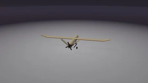 Fixed wing uav studio turntable seamless backdrop Stock Footage 342261842