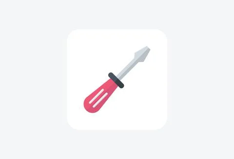 Fixer, screw fully editable vector fill icon Stock Illustration