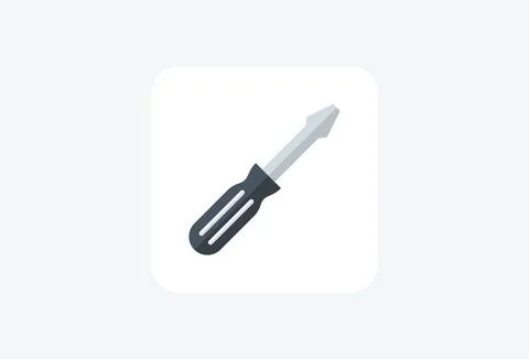 Fixer, screw fully editable vector fill icon Stock Illustration