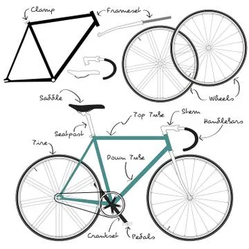 Fixie Bike Stock Illustration