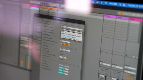 Fixing the Ableton live audio settings on a pc Video stock 190313667