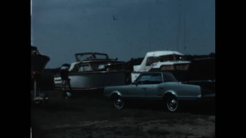 Fixing The Boat 1966 Stock Footage 137213784