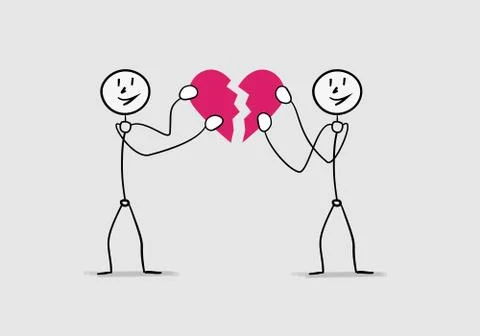 Fixing broken heart Stock Illustration
