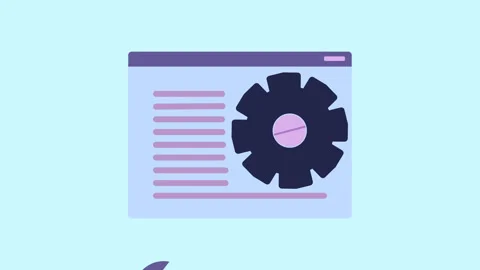 Fixing broken page on website 2d animation with alpha matte Stock Footage 336157333
