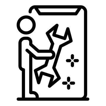 Fixing code icon, outline style 스톡 일러스트