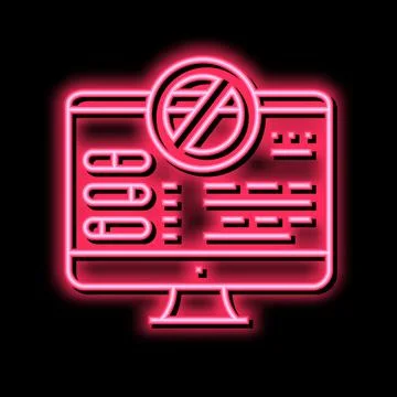 Fixing computer errors neon glow icon illustration Stock Illustration